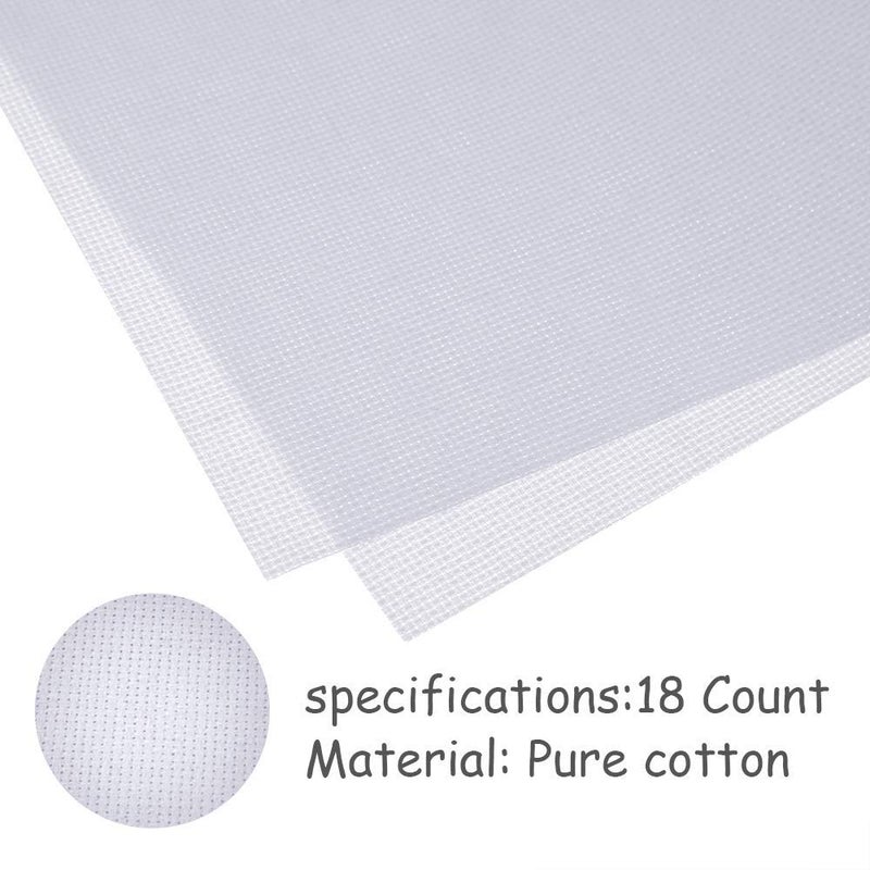 Caydo 60 by 39-Inch 18 Count Classic Reserve Aida Cloth Big Size White Cross Stitch Cloth Fabric - Image 3